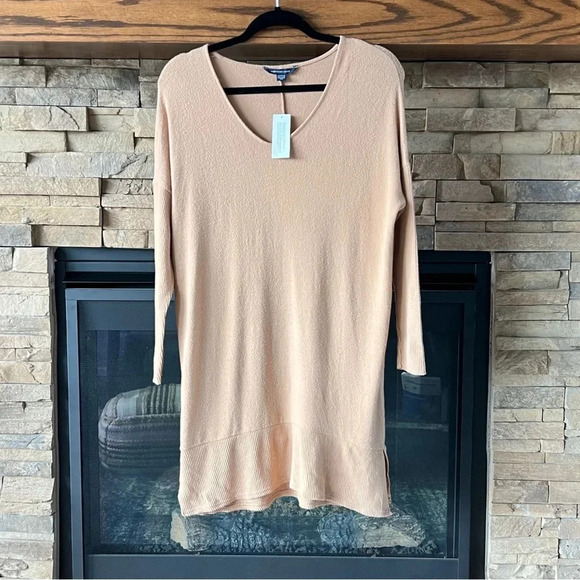 NWT American Eagle Outfitters women’s Sweater Dress Size XS TAN - Picture 7 of 9